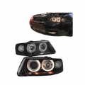 Μπροστινά Φανάρια Set Για Audi A3 8L 00-03 Angel Eyes Μαύρα H7/H7 Depo - Headlights - Xenon - Bulbs